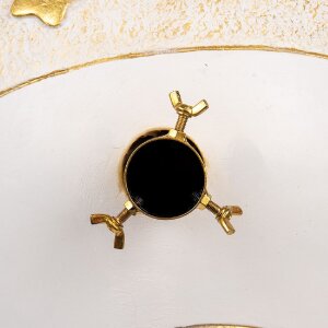 Clayre & Eef Stojan na vánoční stromek 40x38x38 cm bílo-zlatý