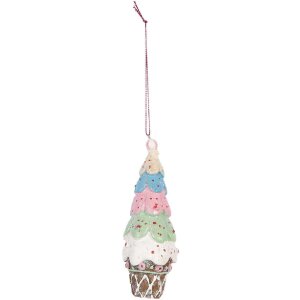 Clayre & Eef 6PR5300 Závěsný dort Ø 5x13 cm vícebarevný