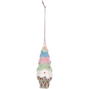 Clayre & Eef 6PR5300 Závěsný dort Ø 5x13 cm vícebarevný