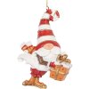 Clayre & Eef Dekorace závěsný Santa Claus 8x4x10 cm