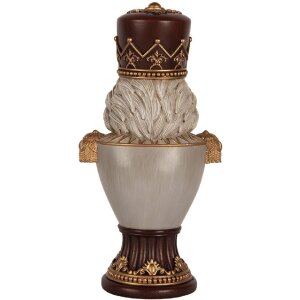 Clayre & Eef Dekorační Ořecholam 16x10x30 cm hnědý a šedý