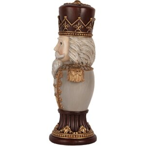 Clayre & Eef Dekorační Ořecholam 16x10x30 cm hnědý a šedý