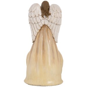 Clayre & Eef Vánoční skupina 15x12x30 cm béžovo-zlatá