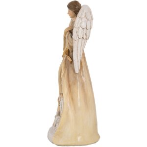 Clayre & Eef Vánoční skupina 15x12x30 cm béžovo-zlatá