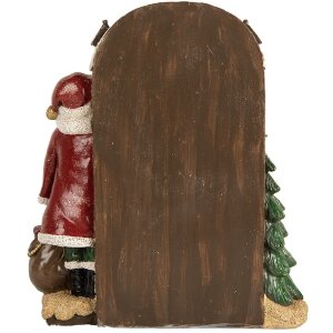 Clayre & Eef Vánoční ozdoba Santa Claus 18x7x20 cm červená/hnědá