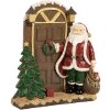 Clayre & Eef Vánoční ozdoba Santa Claus 18x7x20 cm červená/hnědá