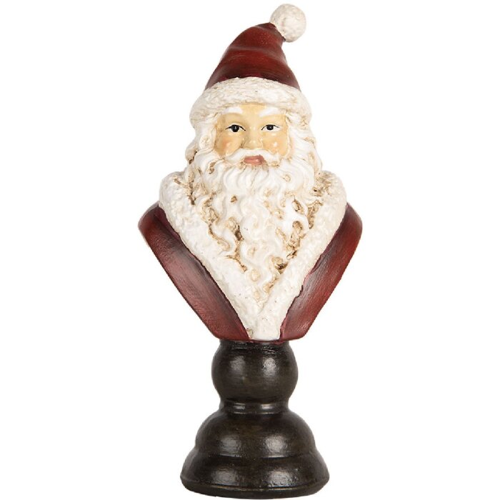 Clayre & Eef 6PR5674 Dekorační busta Santa Clause 7x5x15 cm