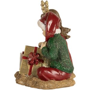 Clayre & Eef Dekorace pro děti červená a zelená 14x9x11 cm