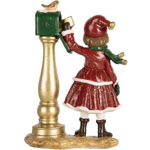 Clayre & Eef dekorace Dítě u schránky 12 cm