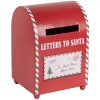 Clayre & Eef Poštovní schránka 14x13x19 cm červená/bílá