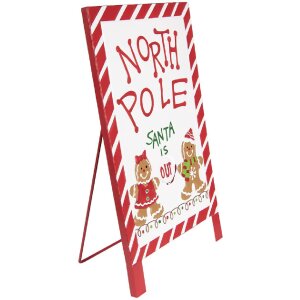 Clayre & Eef 6Y5801 Stojící textová cedulka 29x16x51 cm Bílá Červená