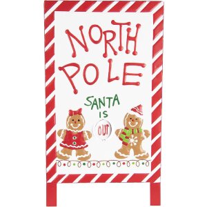 Clayre & Eef 6Y5801 Stojící textová cedulka 29x16x51 cm Bílá Červená