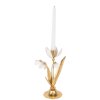 Clayre & Eef 6Y5804 Svícen zlatý železo 14x10x25 cm elegantní dekorace