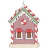 Clayre & Eef Dekorační závěs Dům 6x4x8 cm Růžová