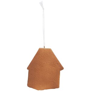 Clayre & Eef Dekorace Závěsný Dům 9x1x10 cm Bílá