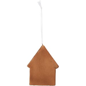 Clayre & Eef 6PR5333 Dekorace Závěsný Domeček 8x1x10 cm Bílá/Hnědá