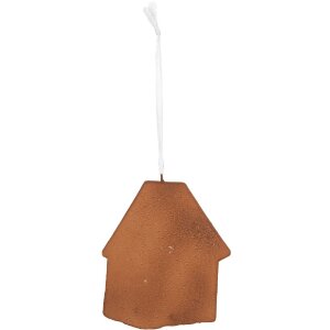 Clayre & Eef Dekorativní závěs Dům 9x1x10 cm růžový