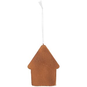 Clayre & Eef Dekorační závěs Dům 8x1x10 cm Zelená/Bílá