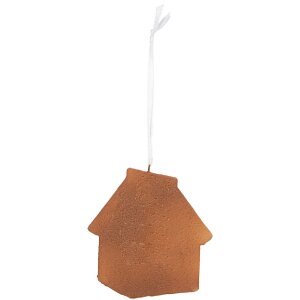 Clayre & Eef Dekorační závěs Dům 9x1x10 cm Modrá Bílá