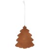 Clayre & Eef 6PR5345 Dekorace Závěs Vánoční Stromeček 9x1x10 cm Bílá Hnědá