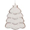 Clayre & Eef 6PR5350 Dekorace závěsný vánoční stromek 8x1x10 cm
