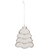 Clayre & Eef 6PR5350 Dekorace závěsný vánoční stromek 8x1x10 cm