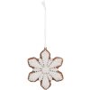 Clayre & Eef 6PR5353 Dekorace Závěsný Sněhulák 9x1x10 cm