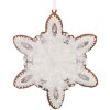 Clayre & Eef 6PR5355 Závěsná Dekorace Sněhová Vločka 9x1x10 cm