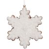 Clayre & Eef Dekorační závěs Sněhová vločka 9x1x10 cm Bílá & Hnědá