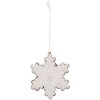 Clayre & Eef Dekorační závěs Sněhová vločka 9x1x10 cm Bílá & Hnědá