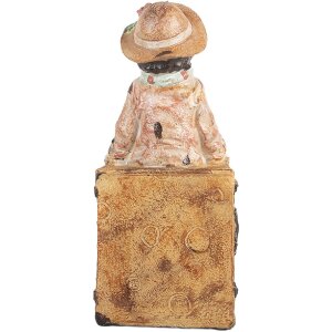 Clayre & Eef Sada dvou knihostojů 19x10x22 cm hnědo-modrá