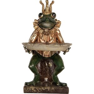 Clayre & Eef Dekorace Žába 16x15x28 cm Zelená