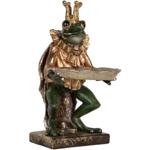 Clayre & Eef Dekorace Žába 16x15x28 cm Zelená
