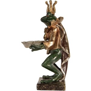 Clayre & Eef Dekorace Žába 16x15x28 cm Zelená