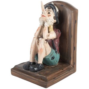 Clayre & Eef Sada 2 držáků knih 24x11x17 cm hnědá/béžová