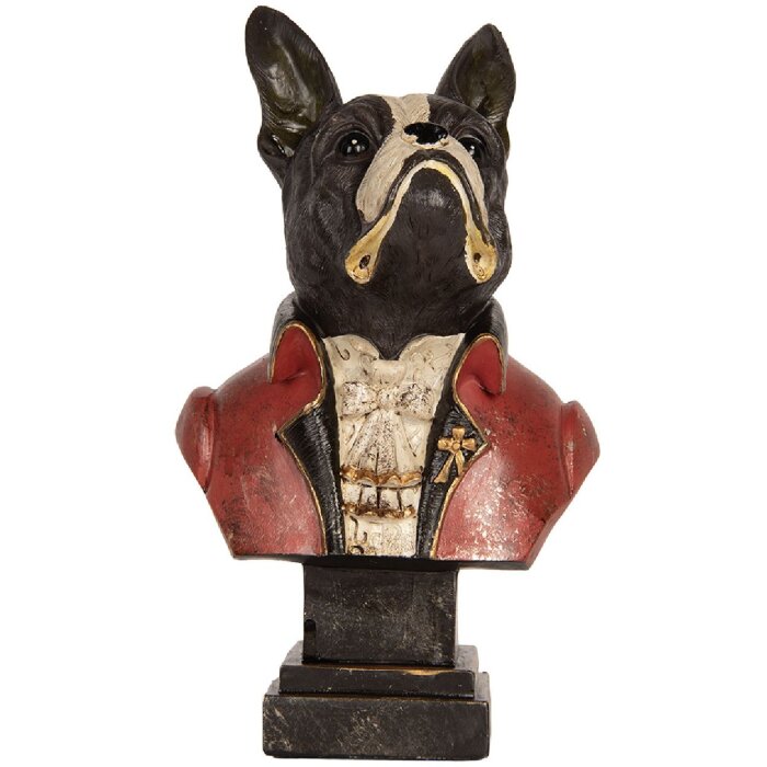 Clayre & Eef 6PR5577 Dekorační poprsí psa 15x12x26 cm