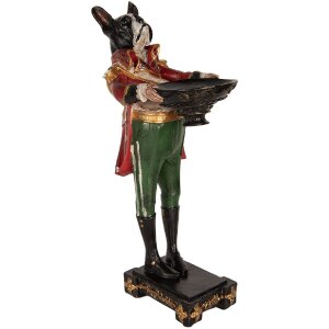 Clayre & Eef Svícen Pes 18x11x35 cm Černý a Červený