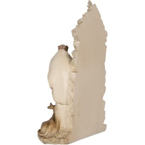 Clayre & Eef Vánoční skupinka 24x8x27 cm béžová a bílá