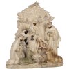 Clayre & Eef Vánoční skupinka 24x8x27 cm béžová a bílá
