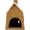 Clayre & Eef Dekorační domeček 12x8x18 cm hnědobéžový