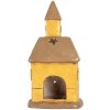 Clayre & Eef Dekorační domeček 23x17x43 cm žluto-hnědý