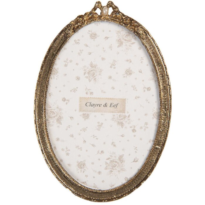 Clayre & Eef Fotorámeček 10x1x14 cm / 9x13 cm zlatý