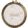 Clayre & Eef Fotorámeček 10x11 cm / Ø 9 cm zlatý