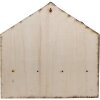 Clayre & Eef 66307 Věšák s plstěnými domky 40x13x40 cm
