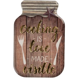 Clayre & Eef Magnet 5x1x8 cm hnědo-zlatý