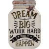 Clayre & Eef Magnet 5x1x8 cm Bílo-zlatý