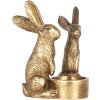 Clayre & Eef 6PR5741 Svícen Králík Zlatý 10x8x12 cm