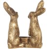 Clayre & Eef 6PR5741 Svícen Králík Zlatý 10x8x12 cm