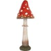 Clayre & Eef Dekorační houba červeno-bílá Ø 9x23 cm