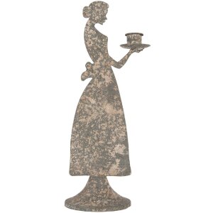 Clayre & Eef 6Y5816 Svícen Dáma 10x8x26 cm